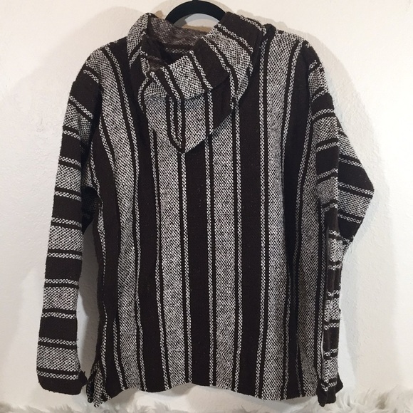 Baja Billy’s Hoody Ponchos Brown Medium New - Picture 5 of 9